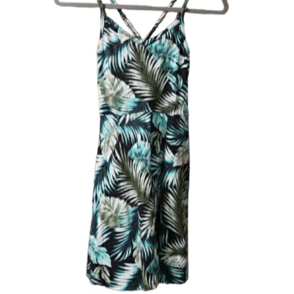 Pink Victoria Secret Tropical Print Strappy Tank dress extra small
